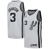 Pratico Keldon Johnson San Antonio Spurs Nike Swingman Player Jersey Statement Edition Silver per i Fan Veri