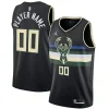 Lussuoso Milwaukee Bucks Jordan Brand Swingman Custom Jersey Statement Edition Black per i Fan Veri