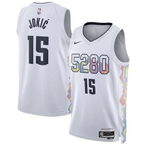 Sofisticato Meraviglioso Nikola Jokic Denver Nuggets Nike Unisex 2024/25 Swingman Player Jersey City Edition White per i Fan Veri