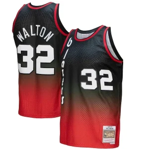 Versatile Bill Walton Portland Trail Blazers 1976/77 Hardwood Classics Fadeaway Swingman Player Jersey Red/Black per i Fan Veri