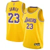 Duraturo Attraente LeBron James Los Angeles Lakers Nike Youth Swingman Jersey Icon Edition Gold per i Fan Veri