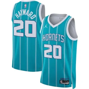 Cool Gordon Hayward Charlotte Hornets Jordan Brand Unisex Swingman Jersey Icon Edition Teal per i Fan Veri