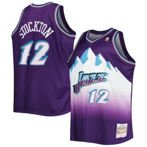 Sofisticato Versatile Robusto John Stockton Utah Jazz Big & Tall Hardwood Classics 1996/97 Swingman Jersey Purple per i Fan Veri