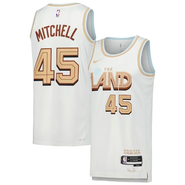Delizioso Donovan Mitchell Cleveland Cavaliers Nike Swingman Player Jersey City Edition White per i Fan Veri