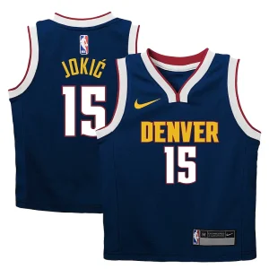 Trendy Carino Nikola Jokic Denver Nuggets Nike Preschool Dri FIT Swingman Player Jersey Icon Edition Navy per i Fan Veri