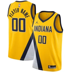 Raffinato Gorgeous Indiana Pacers Jordan Brand Swingman Custom Jersey Statement Edition Gold per i Fan Veri