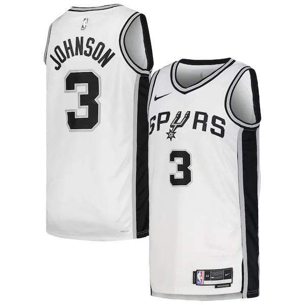 Versatile Stupendo Keldon Johnson San Antonio Spurs Nike Unisex Swingman Jersey Association Edition White/Black per i Fan Veri