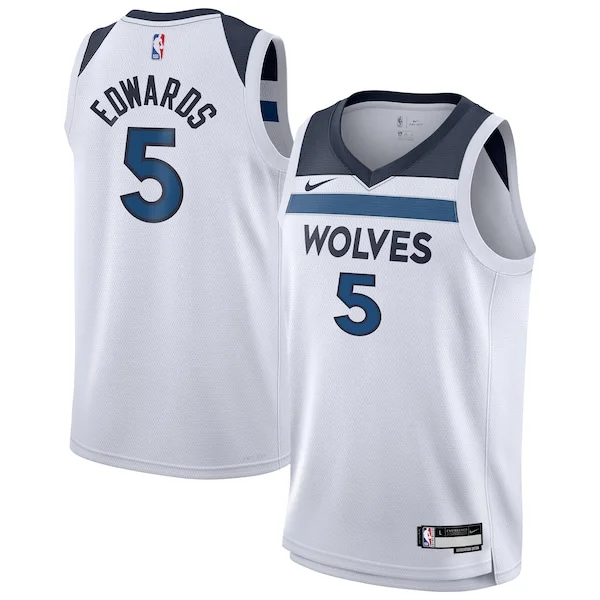 Bellissimo Raffinato Anthony Edwards Minnesota Timberwolves Nike Youth Swingman Jersey Association Edition White per i Fan Veri