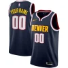 Splendido Denver Nuggets Nike 2022/23 Swingman Custom Jersey Icon Edition Navy per i Fan Veri