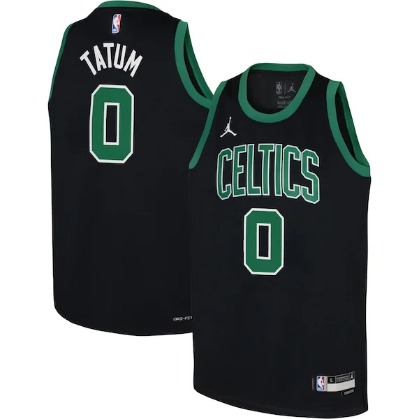 Carino Jayson Tatum Boston Celtics Jordan Brand Youth Swingman Jersey Statement Edition Black per i Fan Veri