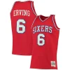 Robusto Trendy Julius Erving Philadelphia 76ers 1982/83 Big & Tall Hardwood Classics Swingman Jersey Red per i Fan Veri