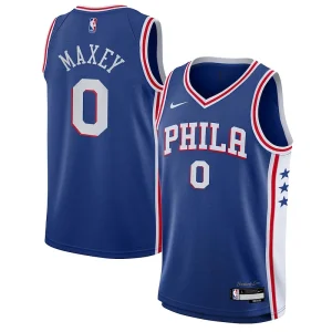 Eccezionale Raffinato Tyrese Maxey Philadelphia 76ers Nike Youth Swingman Jersey Icon Edition Royal per i Fan Veri
