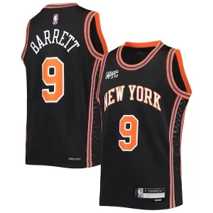 Delizioso Splendido RJ Barrett New York Knicks Nike Youth 2021/22 Swingman Jersey City Edition Black per i Fan Veri