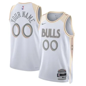 Gorgeous Duraturo Chicago Bulls Nike Unisex 2024/25 Custom Swingman Jersey City Edition White per i Fan Veri