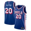 Sofisticato Elegante Jared McCain Philadelphia 76ers Nike Swingman Jersey Icon Edition Royal per i Fan Veri