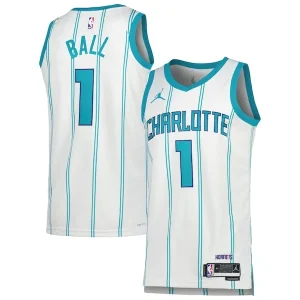 Trendy Pratico LaMelo Ball Charlotte Hornets Jordan Brand Unisex Swingman Jersey Association Edition White/Teal per i Fan Veri