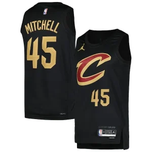 Fantastico Donovan Mitchell Cleveland Cavaliers Jordan Brand Swingman Player Jersey Statement Edition Black per i Fan Veri