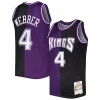 Sofisticato Pratico Chris Webber Sacramento Kings Hardwood Classics 2000/01 Split Swingman Jersey Purple/Black per i Fan Veri