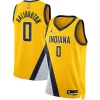 Incantevole Tyrese Haliburton Indiana Pacers Jordan Brand Unisex Swingman Jersey Statement Edition Gold per i Fan Veri