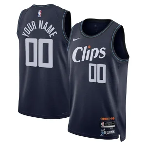 Fascinante LA Clippers Nike Unisex 2023/24 Custom Swingman Jersey Navy City Edition per i Fan Veri