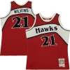 Carino Dominique Wilkins Atlanta Hawks 1986/87 Hardwood Classics Off Court Swingman Jersey Red per i Fan Veri