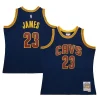 Cool LeBron James Cleveland Cavaliers 2015/16 Hardwood Classics Swingman Jersey Navy per i Fan Veri