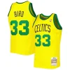 Accattivante Pratico Larry Bird Boston Celtics 1985 86 Hardwood Classics Reload 3.0 Swingman Jersey Gold per i Fan Veri