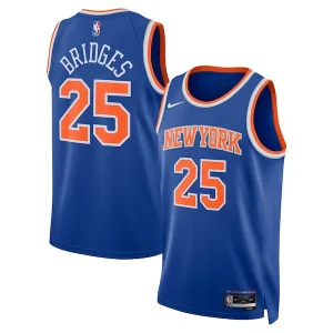 Pratico Mikal Bridges New York Knicks Nike Unisex 2024 Offseason Addition Nike Swingman Jersey Blue per i Fan Veri