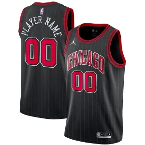 Sofisticato Robusto Chicago Bulls Jordan Brand Swingman Custom Jersey Statement Edition Black per i Fan Veri