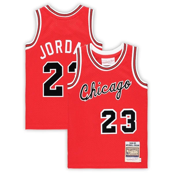 Prestigioso Michael Jordan Chicago Bulls Preschool Hardwood Classics 1984/85 Authentic Swingman Jersey Red per i Fan Veri