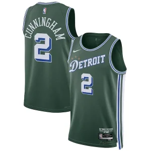 Classico Attraente Raffinato Cade Cunningham Detroit Pistons Nike Unisex 2022/23 Swingman Jersey City Edition Green per i Fan Veri
