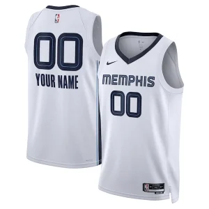 Pratico Memphis Grizzlies Nike Unisex Swingman Custom Jersey White Association Edition per i Fan Veri