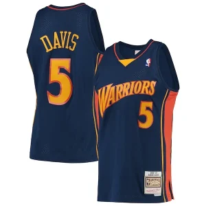 Sofisticato Baron Davis Golden State Warriors 2006/07 Hardwood Classics Swingman Jersey Navy per i Fan Veri