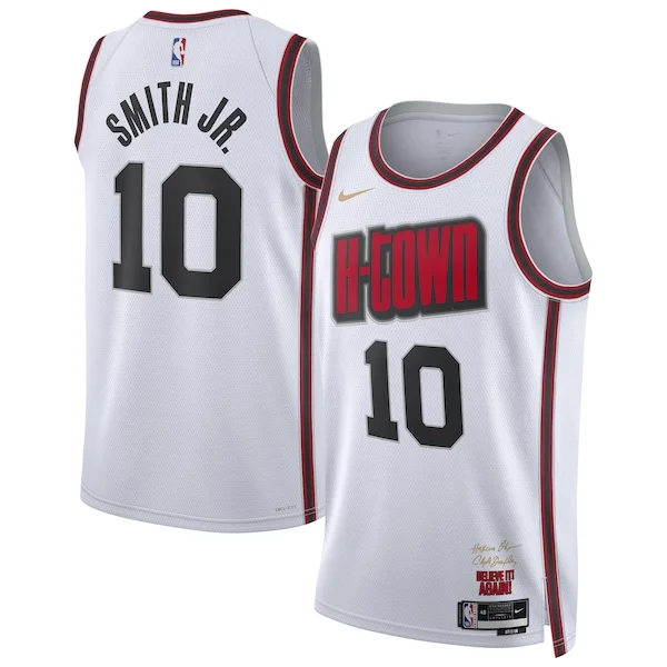 Lussuoso Jabari Smith Jr. Houston Rockets Nike Unisex 2024/25 Swingman Player Jersey City Edition White per i Fan Veri
