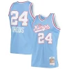 Carino Reggie Theus Sacramento Kings 1985/86 Hardwood Classics Swingman Jersey Light Blue per i Fan Veri