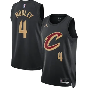 Magnifico Versatile Evan Mobley Cleveland Cavaliers Jordan Brand Unisex Swingman Jersey Statement Edition Black per i Fan Veri