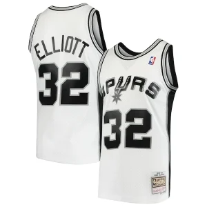 Prestigioso Sean Elliott San Antonio Spurs 1998/99 Hardwood Classics Swingman Jersey White per i Fan Veri