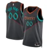Eccezionale Comodo Washington Wizards Nike Unisex 2023/24 Custom Swingman Jersey Black City Edition per i Fan Veri