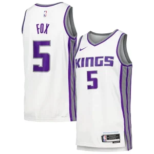 Splendido Gorgeous De'Aaron Fox Sacramento Kings Nike Swingman Player Jersey Association Edition White per i Fan Veri