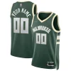 Fascinante Magnifico Milwaukee Bucks Nike 2021/22 Diamond Swingman Custom Jersey Icon Edition Hunter Green per i Fan Veri
