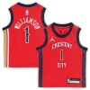 Comodo Attraente Zion Williamson New Orleans Pelicans Jordan Brand Preschool 2022/23 Replica Jersey Statement Edition Red per i Fan Veri