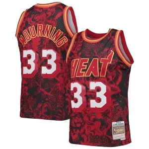 Moderno Magnifico Alonzo Mourning Miami Heat Hardwood Classics 1996/97 Lunar New Year Swingman Jersey Red per i Fan Veri