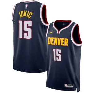 Moderno Sofisticato Nikola Jokic Denver Nuggets Nike Unisex Swingman Jersey Icon Edition Navy per i Fan Veri
