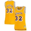 Magnifico Pratico Magic Johnson Los Angeles Lakers Women's 1984/85 Hardwood Classics Swingman Jersey Gold per i Fan Veri