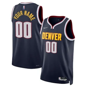 Stupendo Classico Denver Nuggets Nike 2021/22 Diamond Swingman Custom Jersey Icon Edition Navy per i Fan Veri