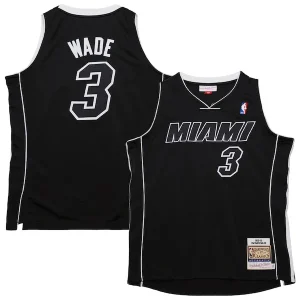 Sofisticato Ottimo Elegante Dwyane Wade Miami Heat 2011/12 Hardwood Classics Authentic Jersey Black per i Fan Veri