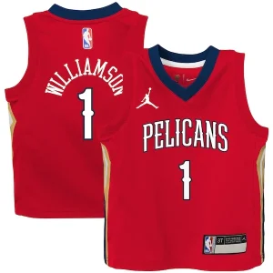 Magnifico Fantastico Zion Williamson New Orleans Pelicans Jordan Brand Toddler 2020/21 Jersey Red Statement Edition per i Fan Veri