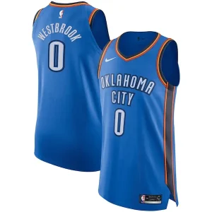 Bellissimo Versatile Attraente Russell Westbrook Oklahoma City Thunder Nike Authentic Player Jersey Icon Edition Blue per i Fan Veri