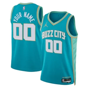 Cool Charlotte Hornets Jordan Brand Unisex 2023/24 Custom Swingman Jersey Teal City Edition per i Fan Veri