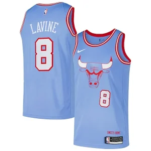 Attraente Prestigioso Zach LaVine Chicago Bulls Nike Swingman Player Jersey City Edition Blue per i Fan Veri